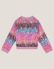 Ombré Sequin Bomber Jacket, Multi (MULTI), large