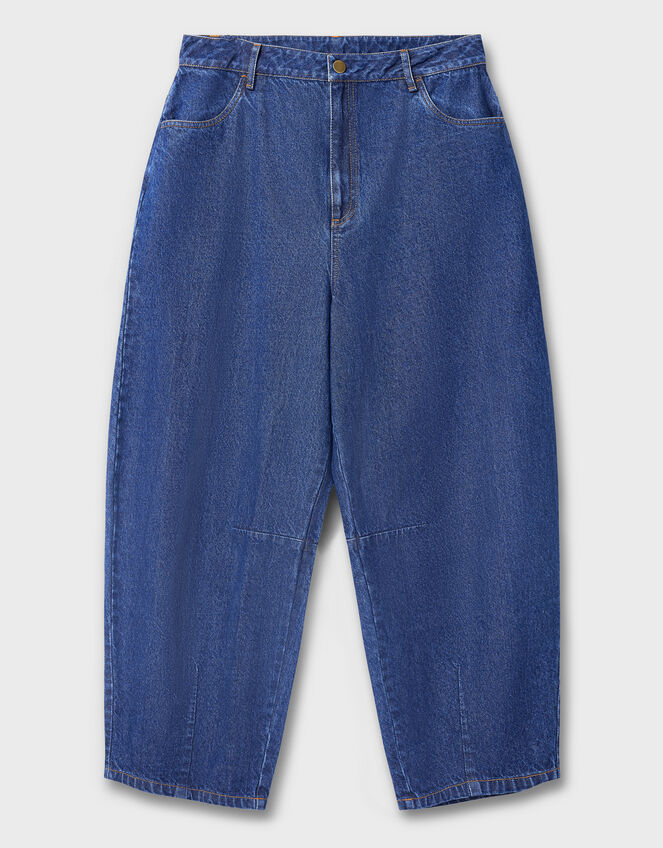 East Ozla Denim Barrel Trousers, Blue (DENIM), large