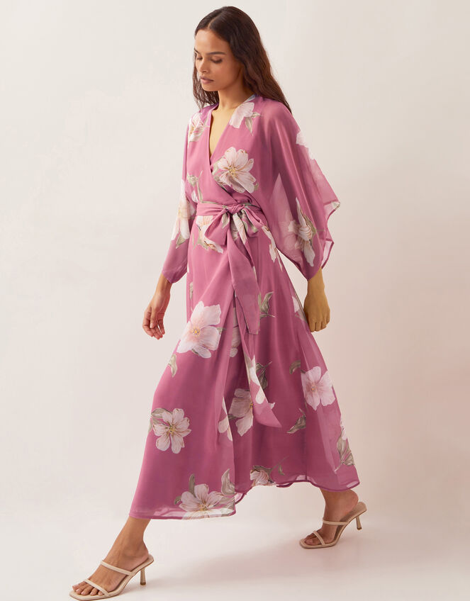 Amelia Wrap Maxi Dress, Pink (ROSE PINK), large