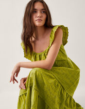 Lucy Broderie Dress, Green (GREEN), large