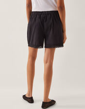 Irina High-Waisted Lace Shorts, Black (BLACK), large