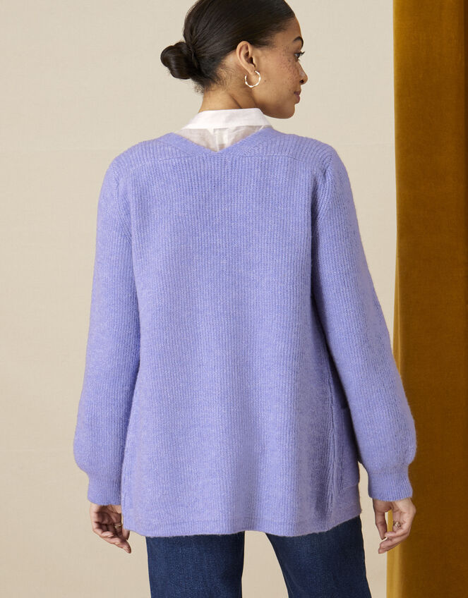 Nela Cosy Pocket Cardigan, Blue (BLUE), large