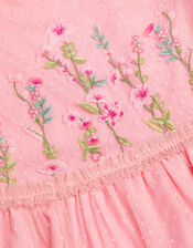 Floral Embellished Dobby Dress, Pink (PALE PINK), large