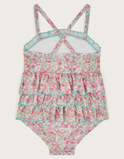 Baby Ditsy Floral Frilly Swimsuit, Pink (PINK), large