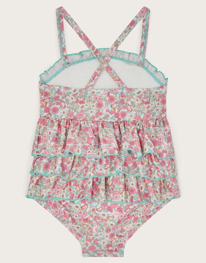 Baby Ditsy Floral Frilly Swimsuit, Pink (PINK), large