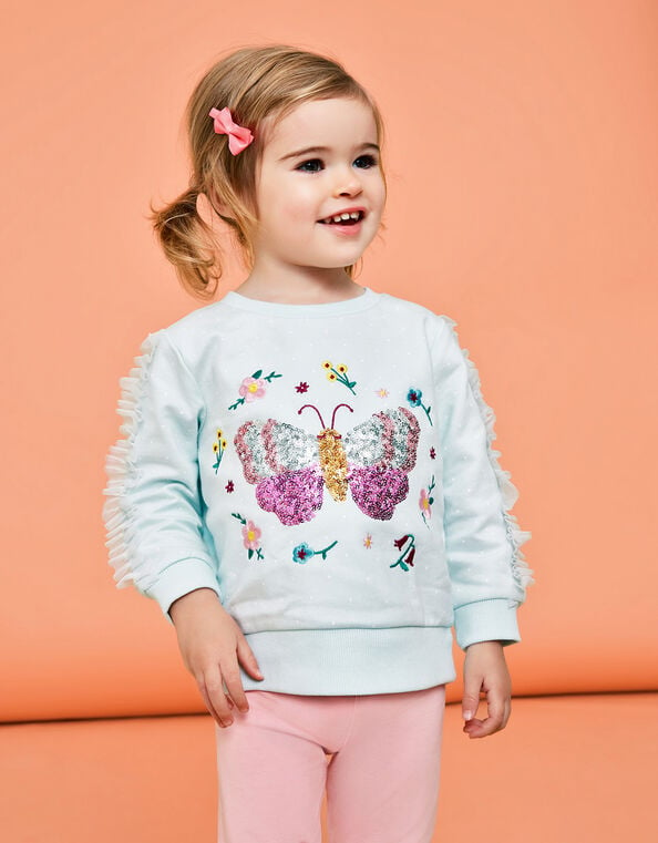 Baby Butterfly Sweater and Leggings Set, Blue (BLUE), large