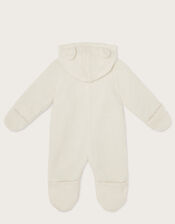 Newborn Teddy Pramsuit, Ivory (IVORY), large