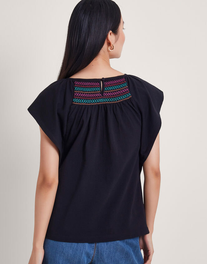 Cleo Stitch Top, Black (BLACK), large