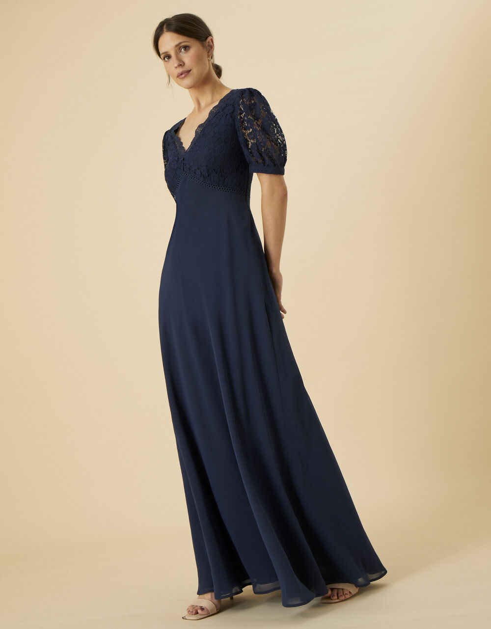Women Dresses | Laura Lace Maxi Dress Blue - XH33368