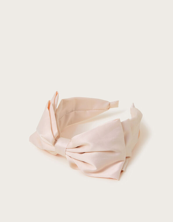 Sara Satin Bow Headband, , large