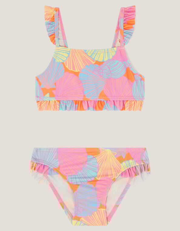Shell Print Frilly Bikini Set, Multi (MULTI), large