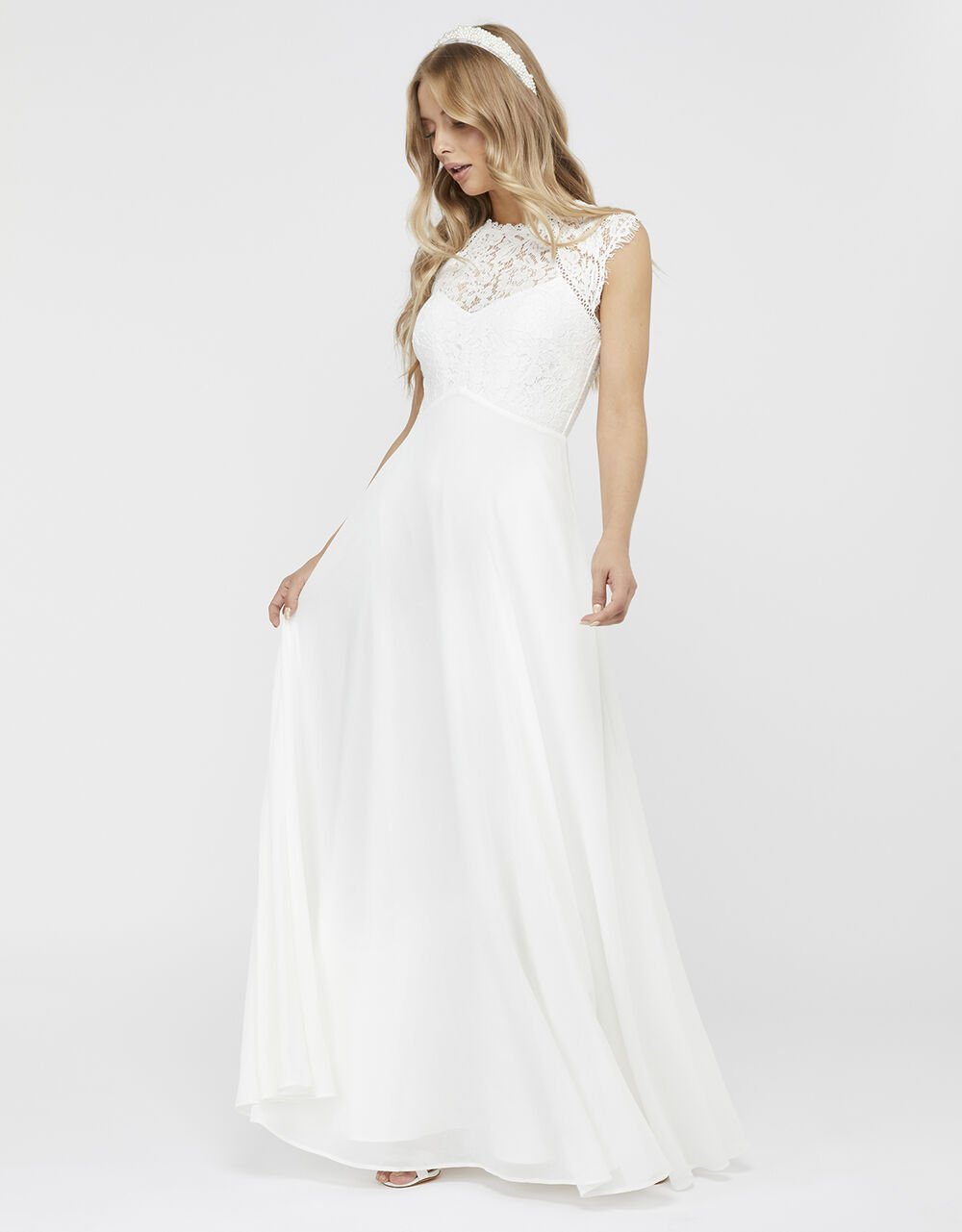 Lilian Bridal Lace Maxi Dress Ivory Wedding Dresses Monsoon UK.