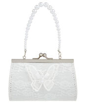 Lace And Pearl Butterfly Mini Bag, , large