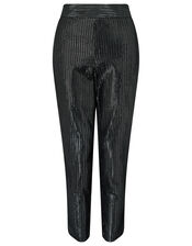 Mizzy Metallic Slim Fit Trousers, Silver (SILVER), large
