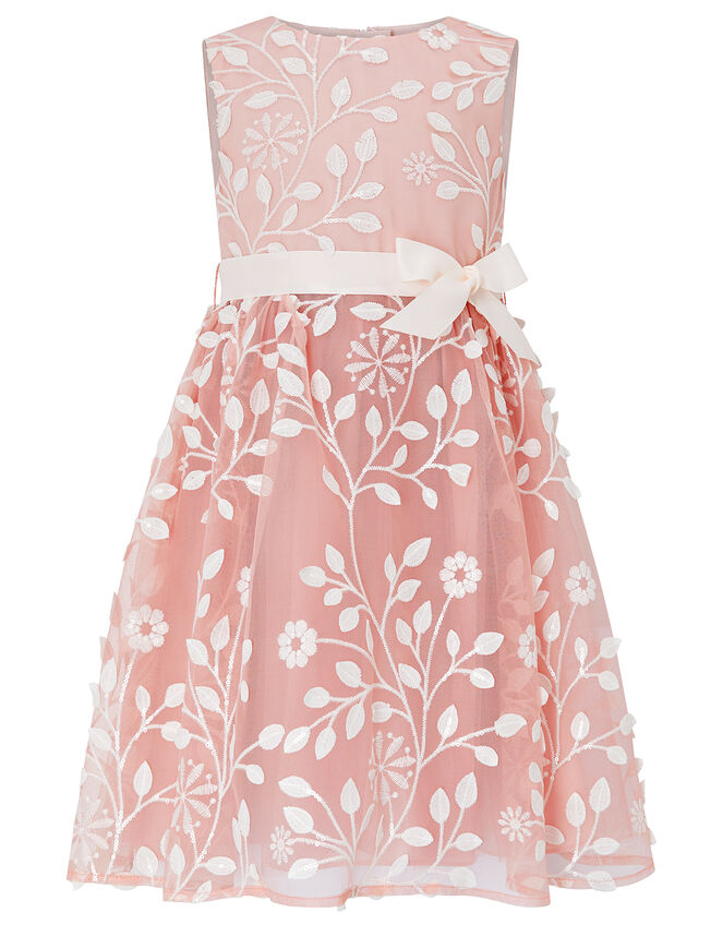Sylvia Floral Embroidered Dress, Pink (PINK), large