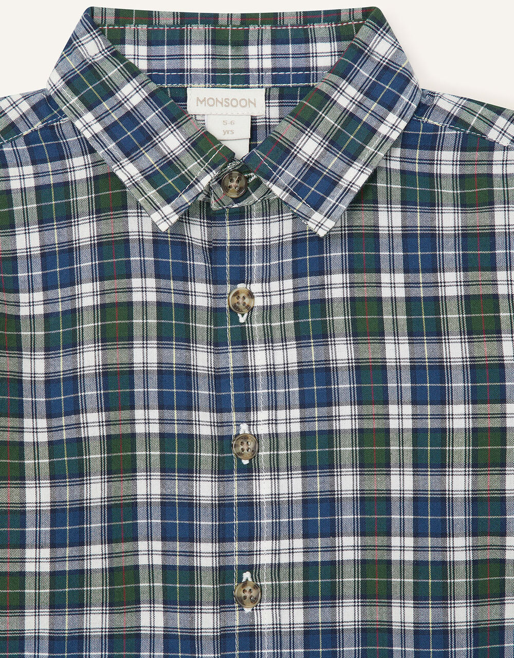 Check Shirt in Pure Cotton Green Boys' Tops & Tshirts Monsoon UK.