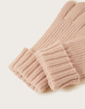 Plain Knit Gloves, Camel (BEIGE), large