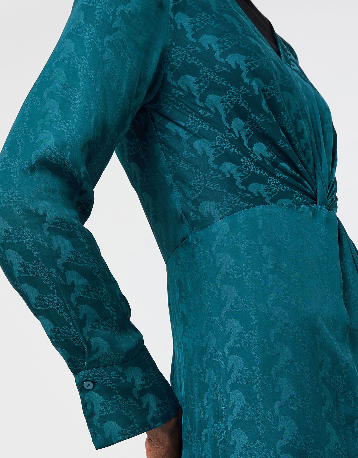 satin jacquard dress