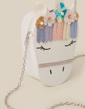 Fleur Embellished Unicorn Crossbody Bag, , large