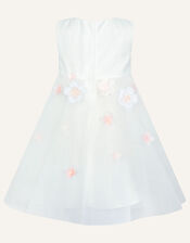 Baby Nola 3D Flower Dress, Ivory (IVORY), large