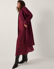 Alicia Scarf Coat, Red (BURGUNDY), large