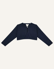 Baby Super-Soft Faux Fur Collar Cardigan, Blue (NAVY), large