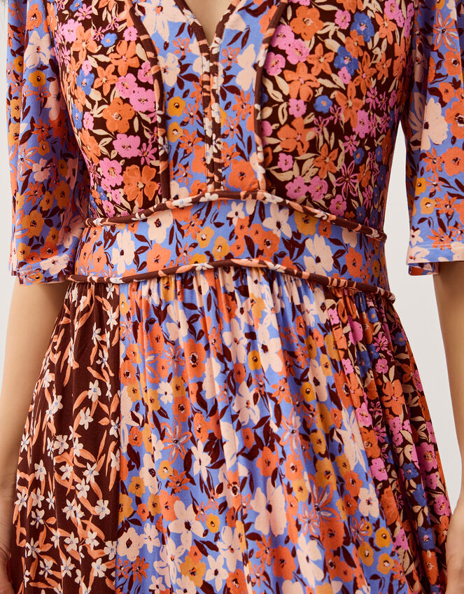 Ceri Floral Print Jersey Midi Dress Multi