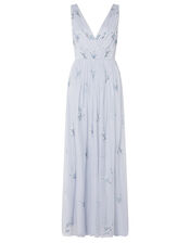 Marisa Embroidered Maxi Dress, Blue (BLUE), large