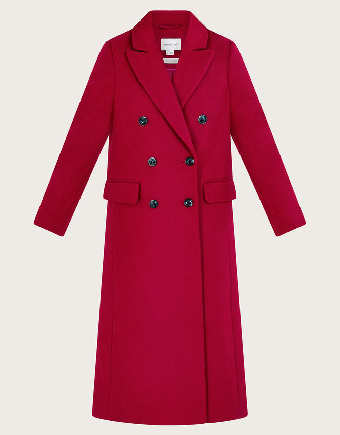 Fay Double Breasted Coat, Pink (PINK), large