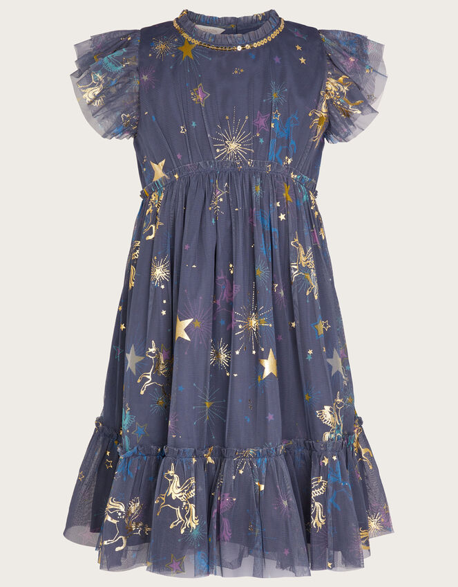Celestial Unicorn Dress, Blue (BLUE), large