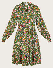 Ditsy Floral Dress, Green (GREEN), large