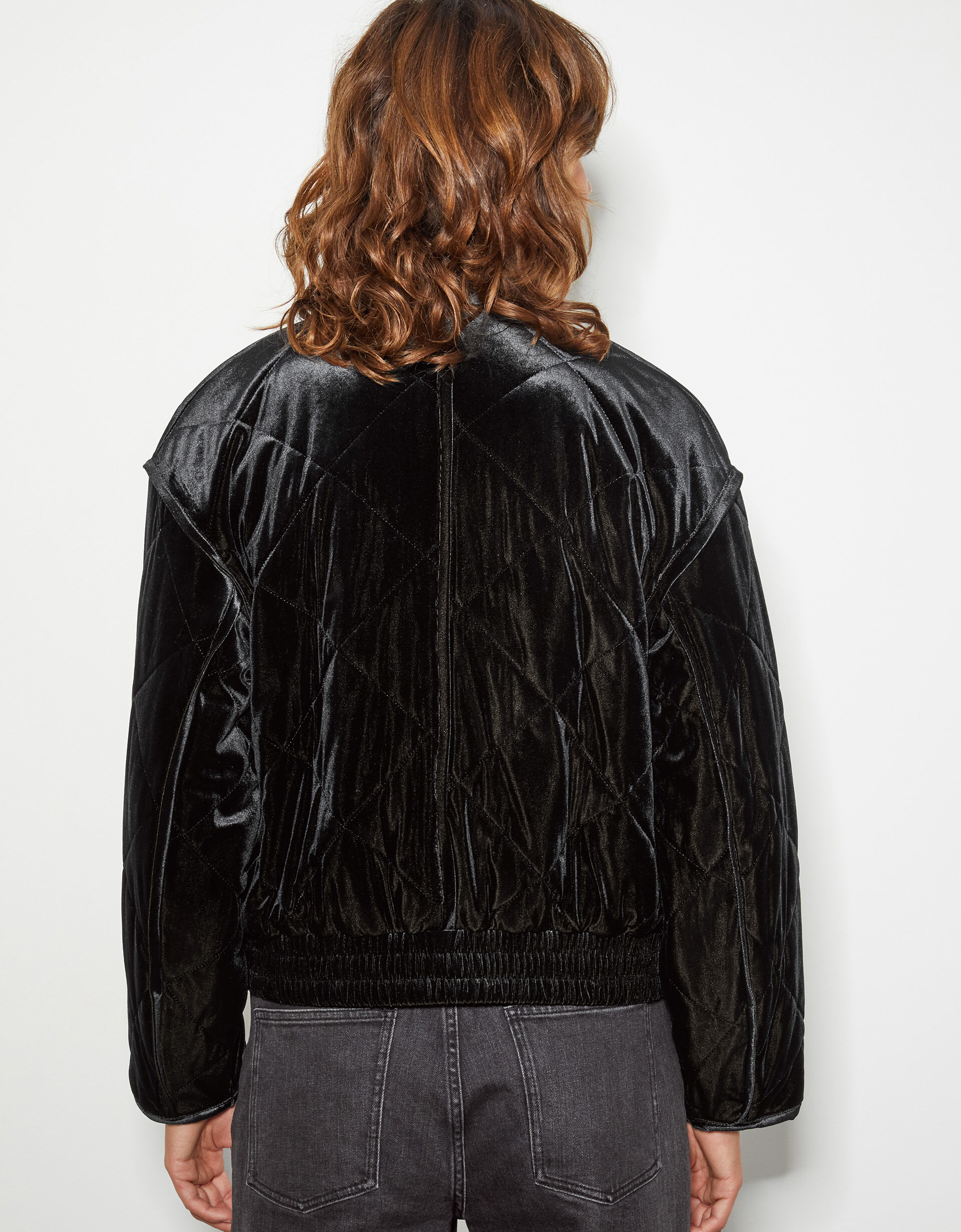 Velour bomber jacket womens sales