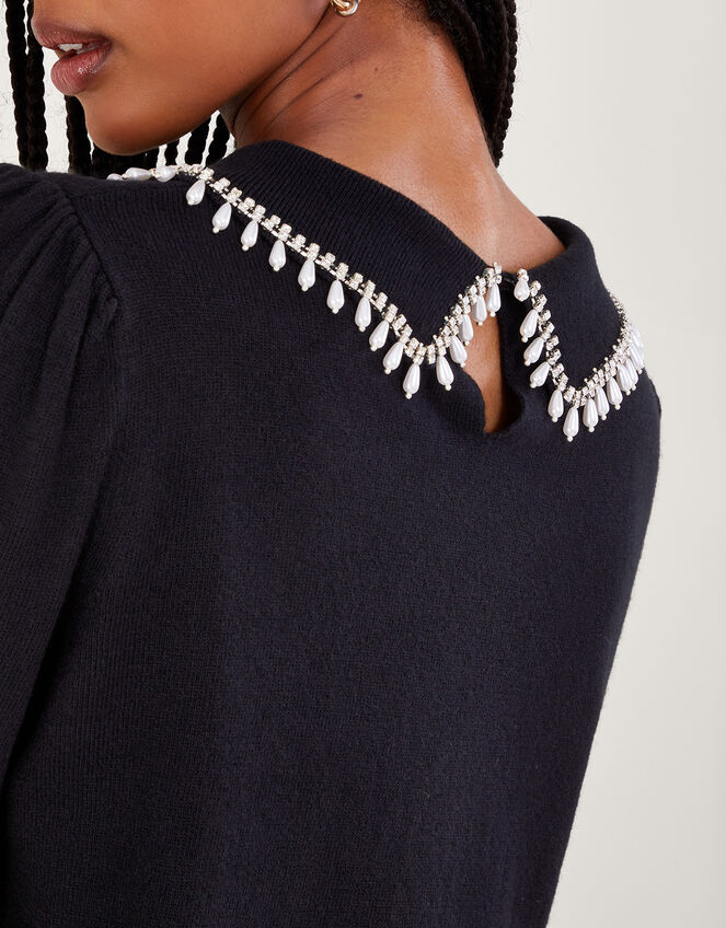 Cleo Collared Jumper, Black (BLACK), large