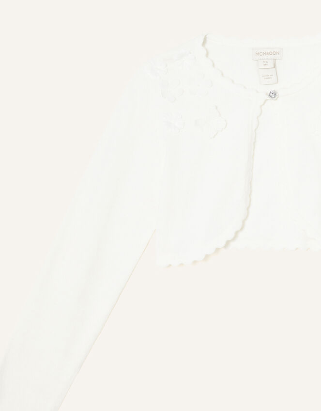 3D Floral Cardigan, Ivory (IVORY), large