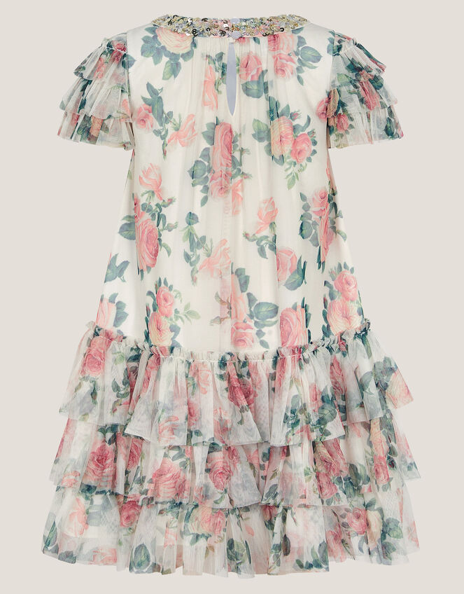 Alexandra Floral Ruffle Swing Dress, Multi (MULTI), large