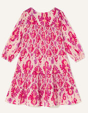 MINI ME Tiered Print Dress, Red (RED), large