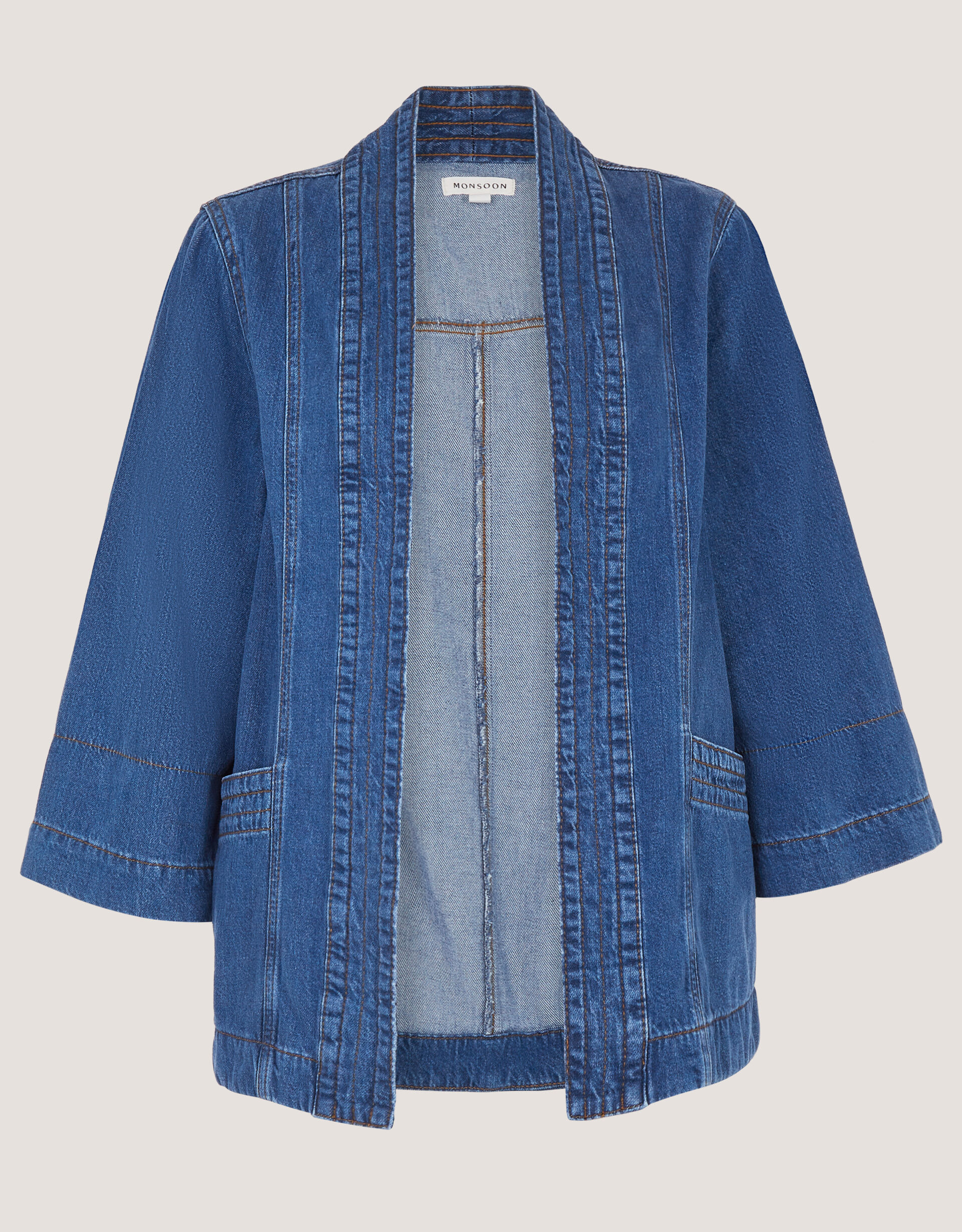 Lorna Kimono Denim Jacket Blue | Women's Jackets | Monsoon UK.
