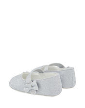 Baby Sparkle Bow Walker Shoes, Silver (SILVER), large