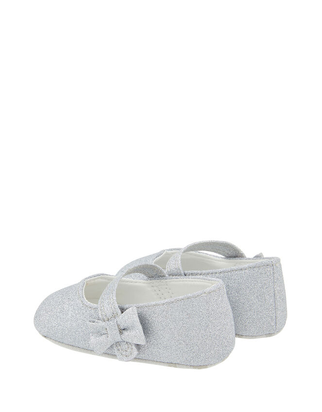 Baby Sparkle Bow Walker Shoes, Silver (SILVER), large