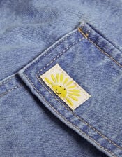 Denim Cargo Trousers, Blue (BLUE), large