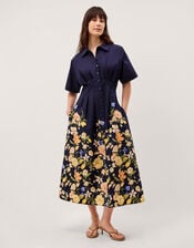 Suri Floral Print Midi Dress, Blue (NAVY), large