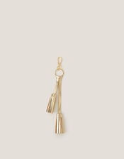 Metallic Tassel Bag Charm, , large