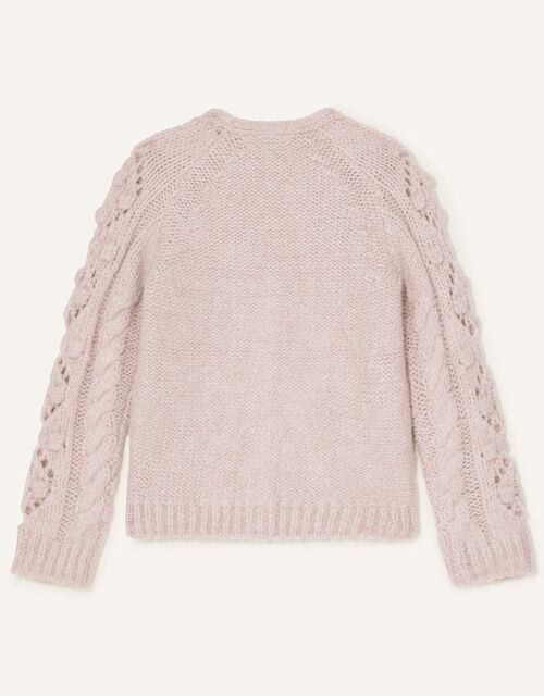 Chunky Bobble Cardigan Pink Girls' Cardigans Monsoon UK.