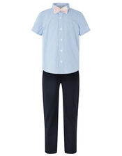 Martin Shirt, Trousers and Bow Tie Set, Blue (NAVY), large
