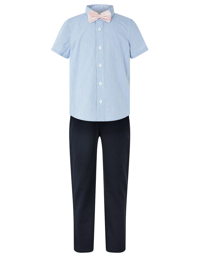 Martin Shirt, Trousers and Bow Tie Set, Blue (NAVY), large