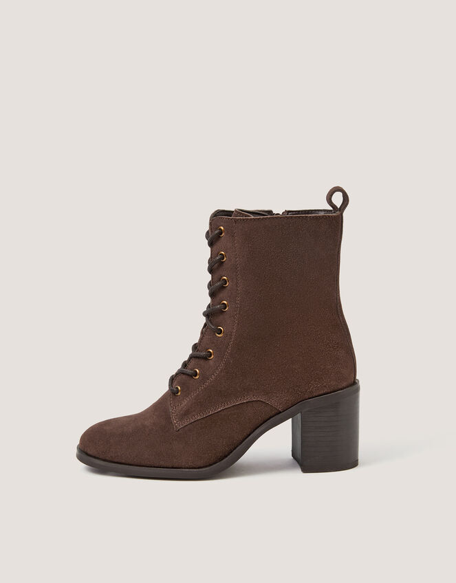 Hope Lace Up Suede Ankle Boots, Brown (CHOCOLATE), large