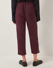 Julia Straight Crop Trousers, Purple (AUBERGINE), large