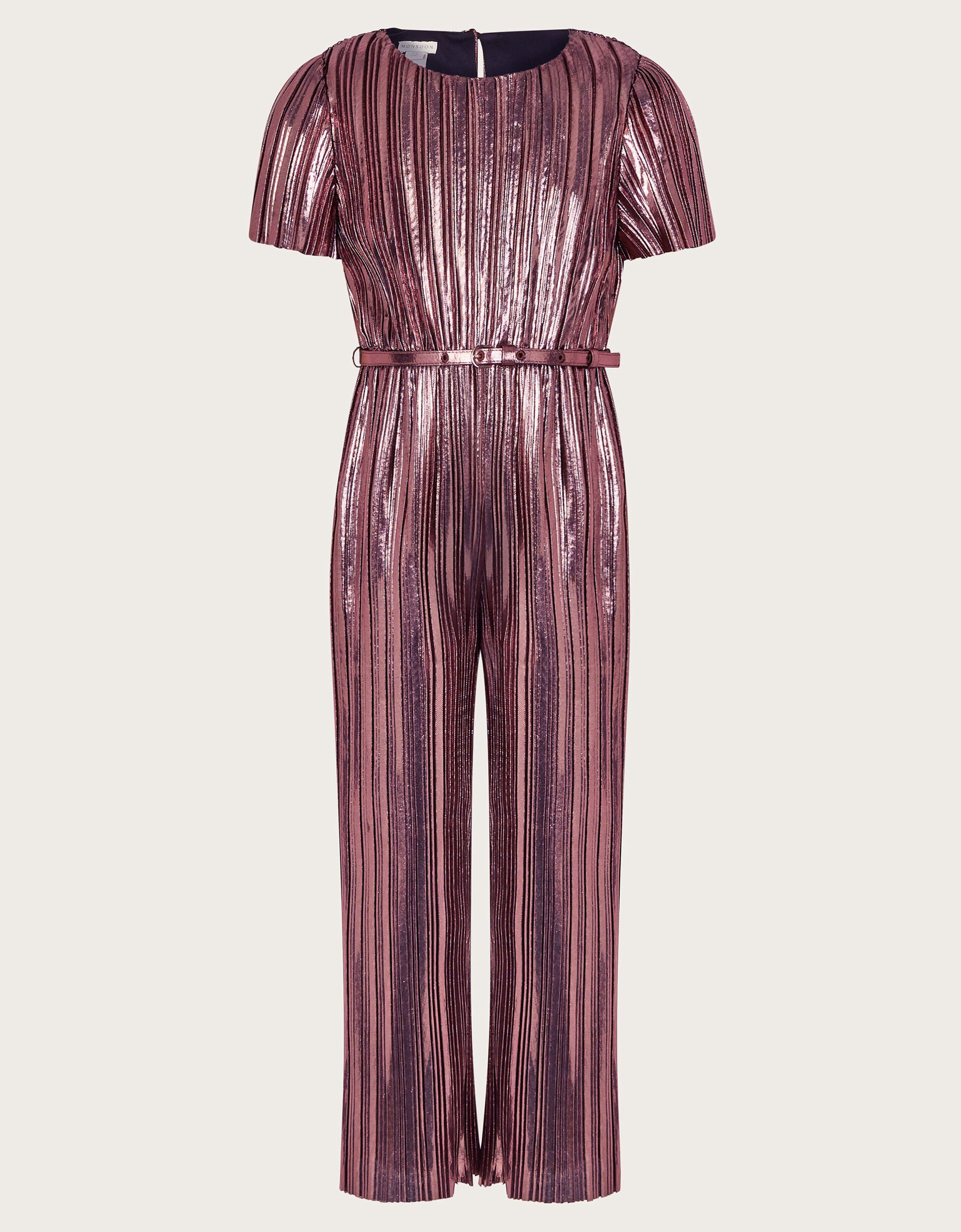 Pink metallic jumpsuit cheap