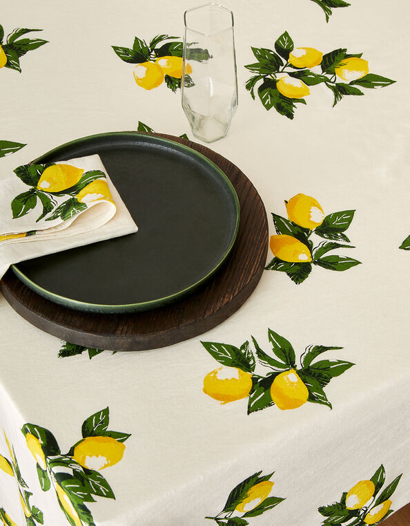Lemon Print Tablecloth, , large
