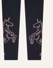 Unicorn Stud Leggings , Blue (NAVY), large